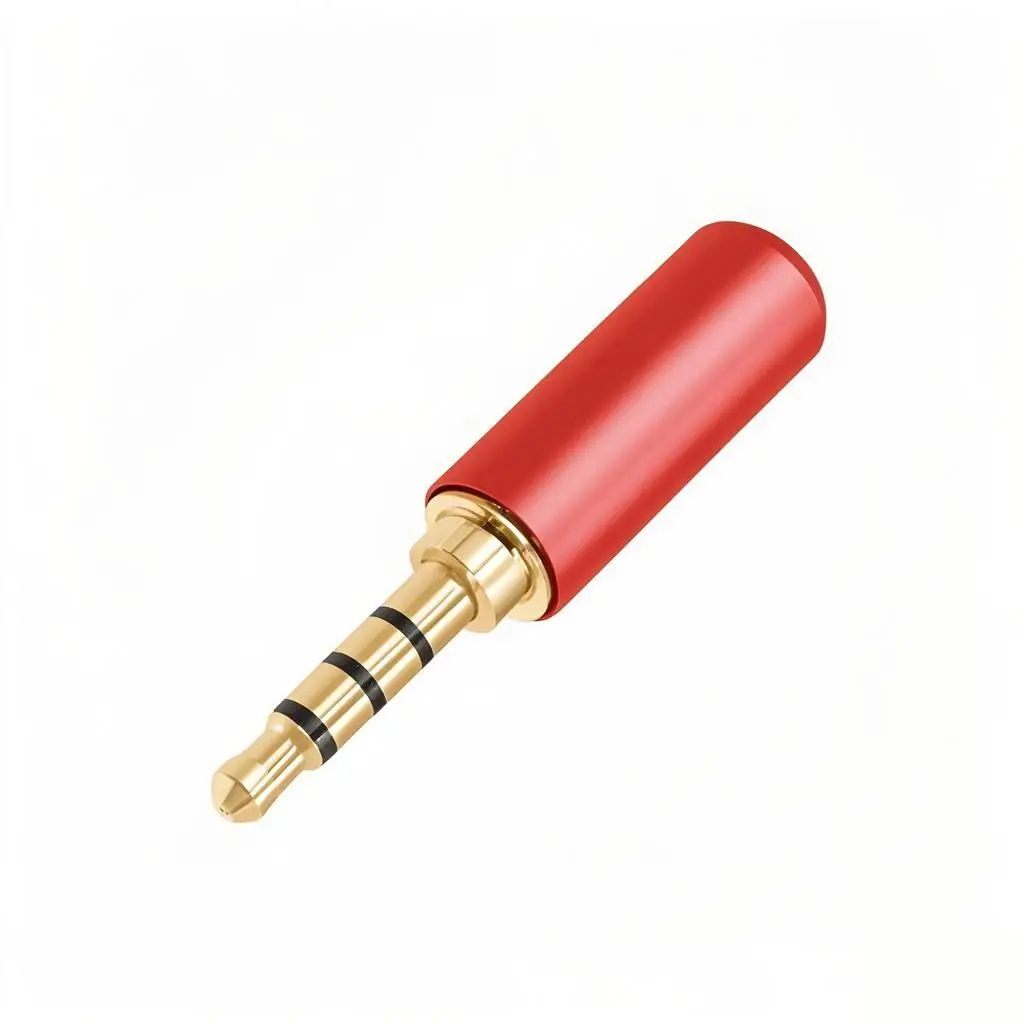 3.5mm Plug Four Pole Headphone Audio Connector 4-section Tail Computer Soldering Audio Head Soldering Multi Color Shell A6