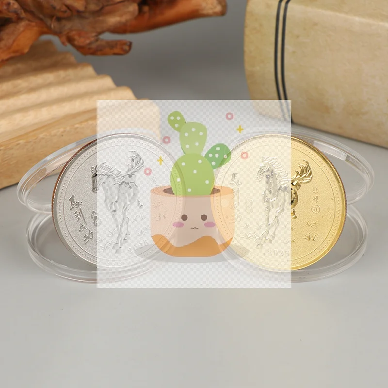 

2026 год лошади, китайская сувенирная монета на удачу, железные поделки, 40 мм, конь зодиака, памятная медаль, подарок на мероприятие