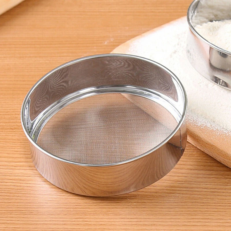 Stainless Steel Fine Mesh Oil Strainer Flour Colander Sifter Sieve For Kitchen - view 2