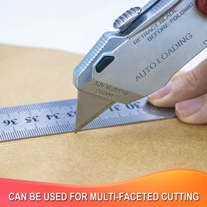 T Tovia-Katlanır Maket Bıçağı, Kutunun Kesici Bıçakları, Hızlı değişim, Kutuya Dahil Ekstra 5 Bıçak, Bıçak, Karton, Karton ve Kutular 12-En çok satan, asma, tahta-no. 11