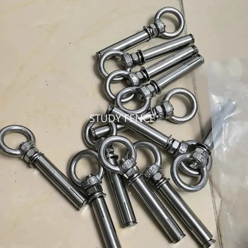 

10PCS 304 Stainless Steel Expansion Screw Hook, Clothes Rack Fixing Hook, Metal M6M8 Hook, Household Hardware Accessories