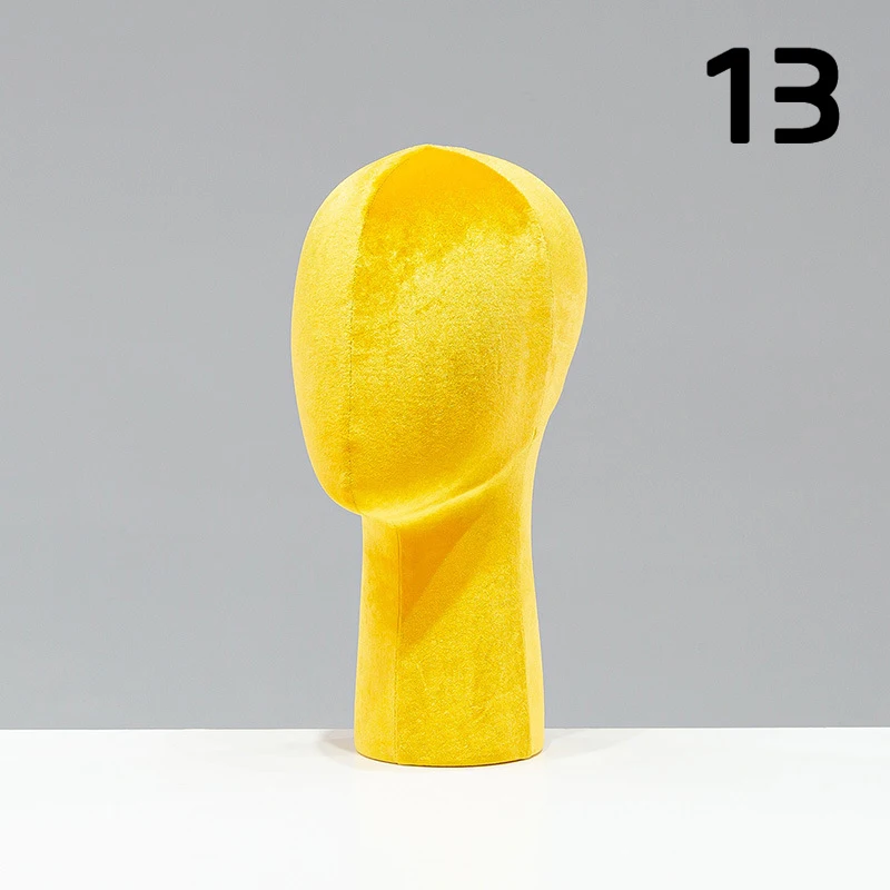 33 cm fluwelen mannequins hoofdprops voor sieradendisplay en reclamefotografie decor winkelcentrum raam hoed brilhouder