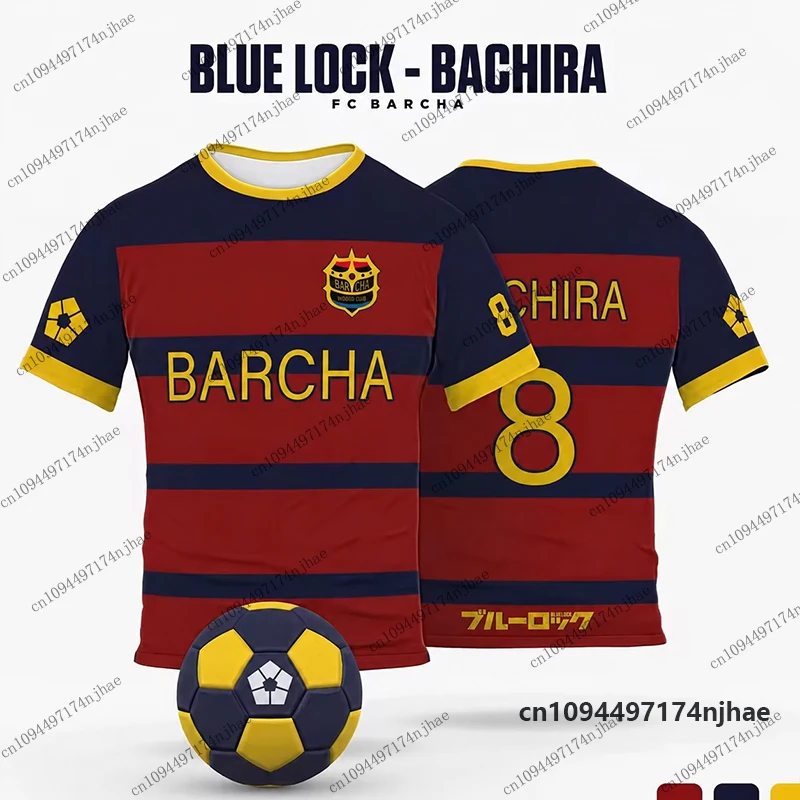 Anime Japanese Blue Lock Isagi Yoichi Football Jersey Men Women T-shirt Cosplay Hyoma Chigiri Meguru Bachira Tees Original Tops