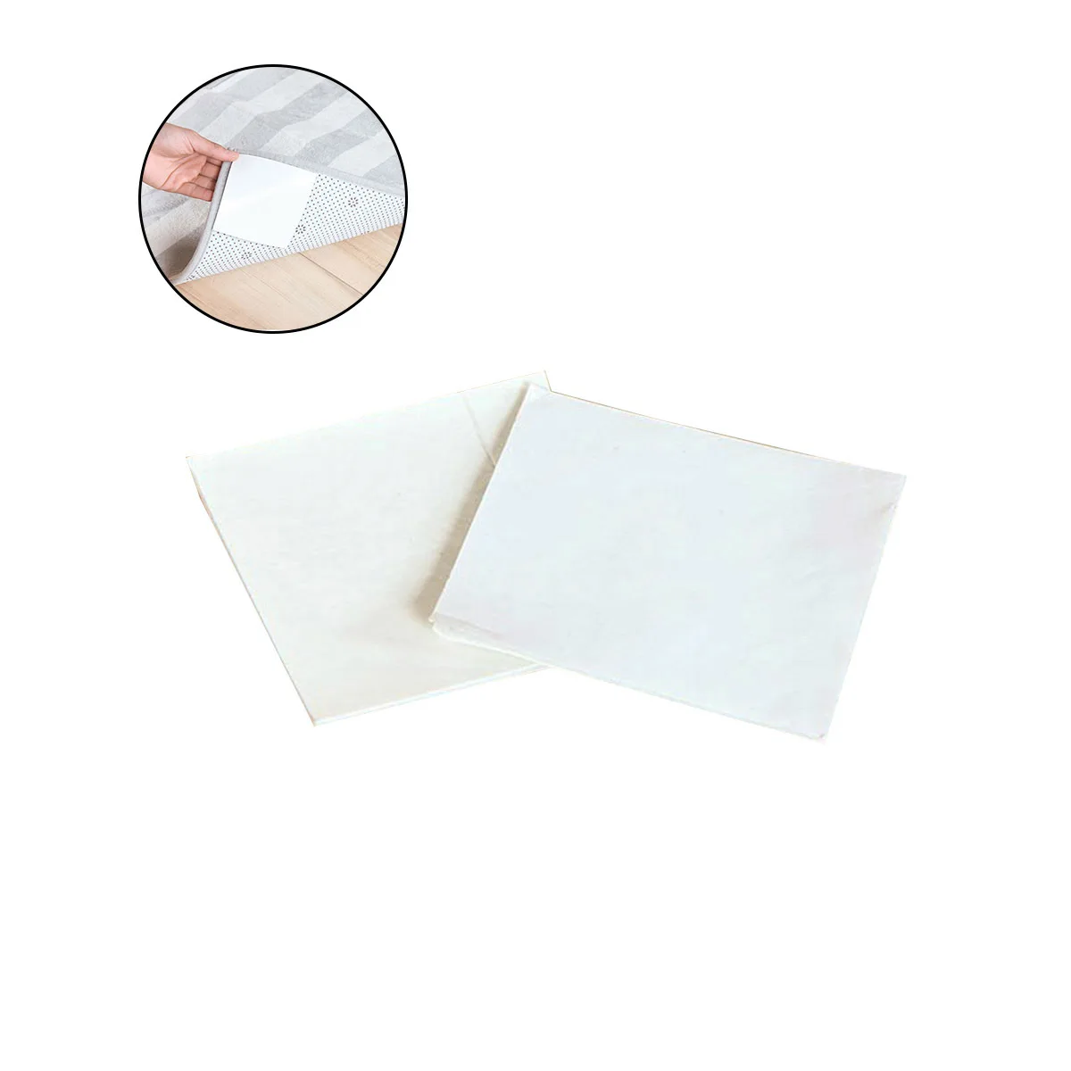 12Pcs with Hook Loop Technology Non Slip Fixed Sticker for Hard Floor Protection No Messy Residue Ideal for Home