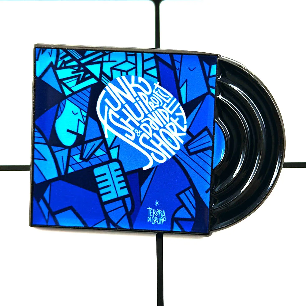 Black Vinyl Music Album Brooch Funk Shui Project Musician Collaboration Album Enamel Pin Music Enthusiasts Collect Decorative