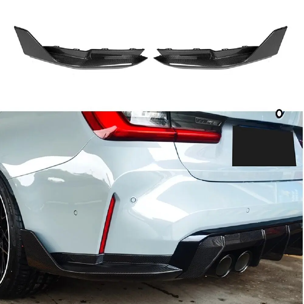 

Dry Carbon Fiber Car Rear Splitter Bumper Corner Kit For BMW M3 G80 M4 G82 21-23