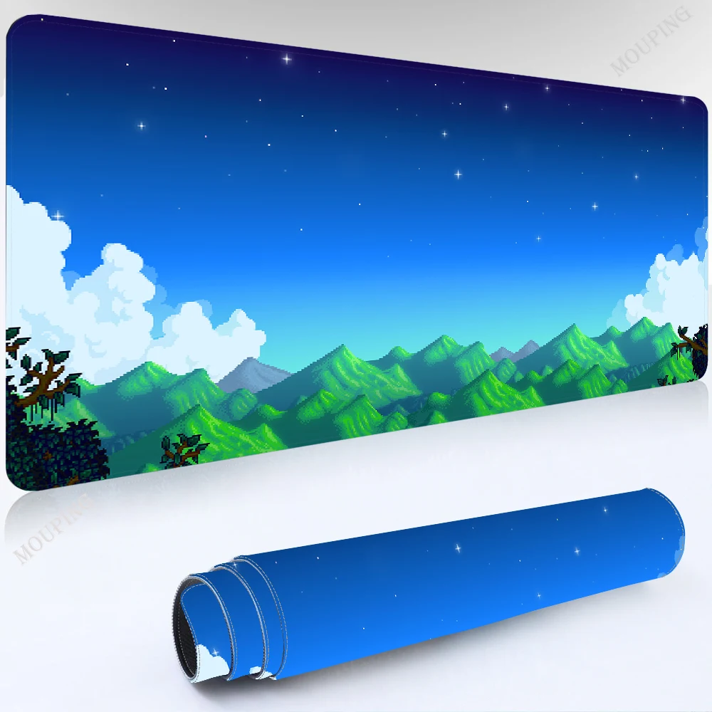 

Blue Mausepad Art Table Mouse Gamer Accessories Pad on The Table Laptop Anime Mouse Mats Kawaii Gaming Laptop Office Desk Mat