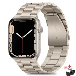 Cinturino in acciaio inossidabile per cinturino Apple Watch 44mm 45mm bracciale a maglie in metallo 38-42-40mm-41mm serie iWatch 8 7 6 5 4 3 se Ultra 49mm