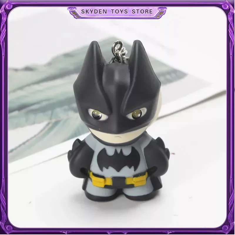 6cm The Dark Knight Rises Action Figures Batman Eyes Glow Keychain Anime Peripheral Decoration Ornaments Birthday Gift Kids Toys