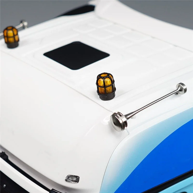 360 Degree Rotating Light Warning Lamp For 1/14 Tamiyaa RC Truck Tractor Engineering Excavator SCANIAA JUWUBA Toy Model Parts