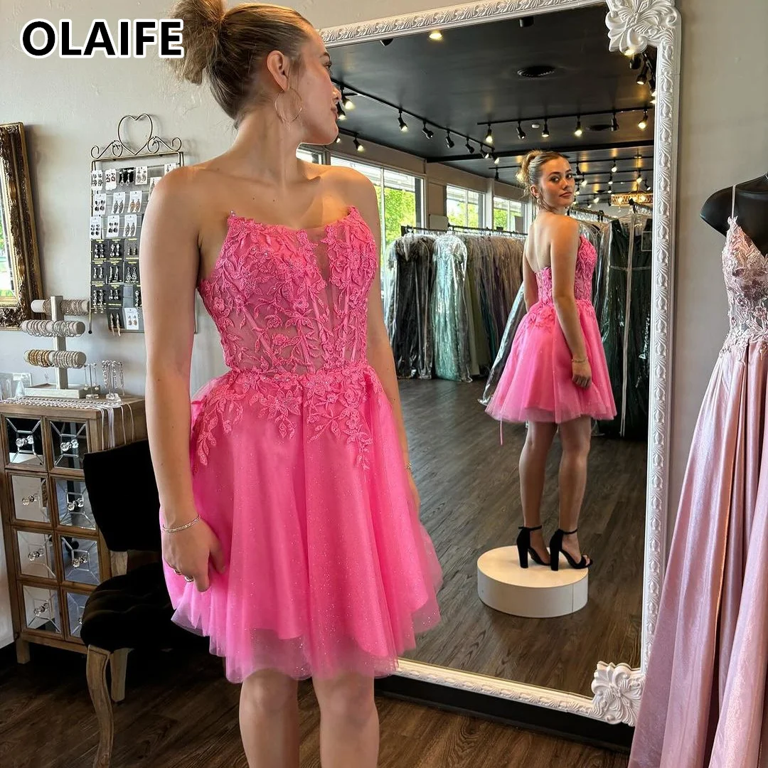 Classmate Dresses Homecoming Gowns with Appliques Evening Party Gowns vestidos de fiesta cortos vestidos de graduación 2024