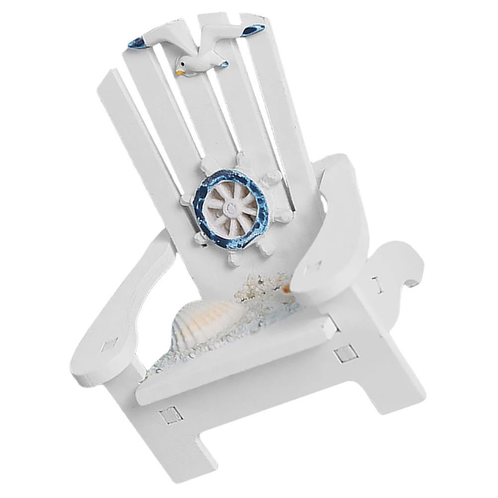 

Realistic Mini Beach Sturdy Simulated Sand Beach Chair For Mini House Decoration Lightweight Compact Small Size Miniature Chair