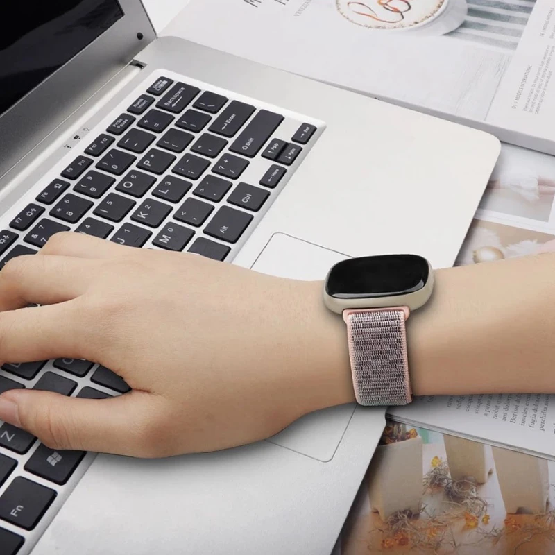 Breathable Nylon Strap Band For Fitbit Versa 4 3 / Sense 2 1