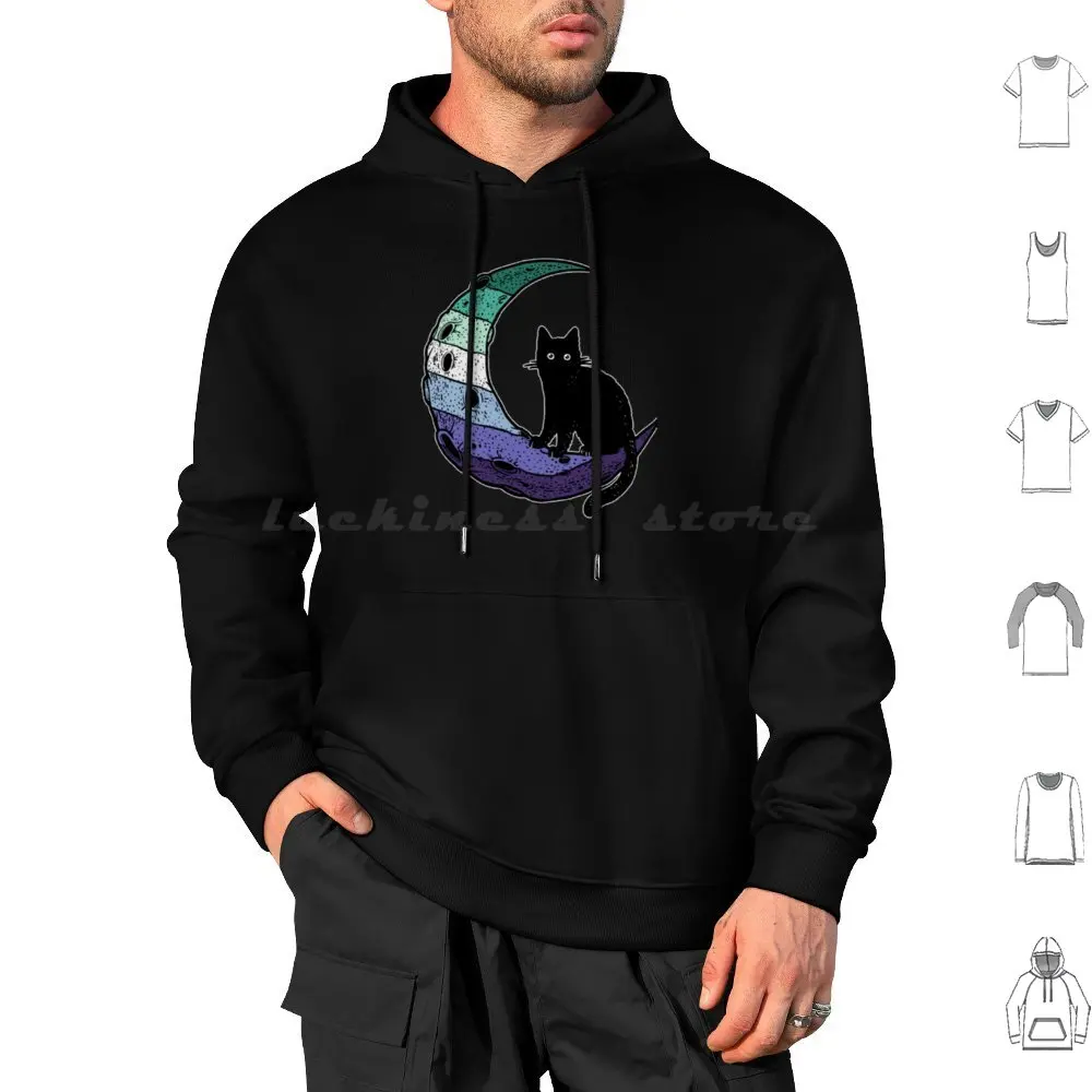 

Man Pride Cat Moon-Man Толстовка с капюшоном из хлопка с длинным рукавом Мужская мужская гордость Мужской флаг Мужской флаг Прапор гордости Прапор Прапор Прайд Фестиваль