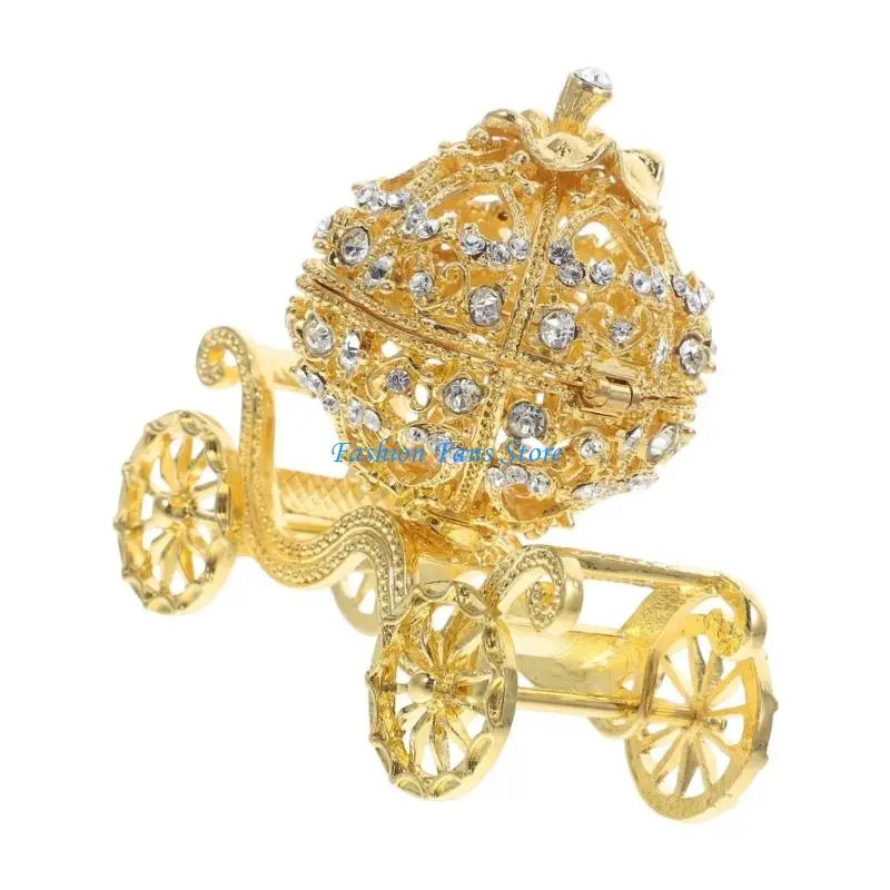 مربع المجوهرات على الطراز الأوروبي مربع هالوين عربات اليقطين ديكورز متين