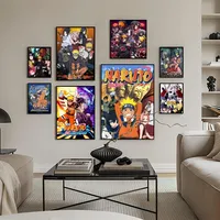 1PC Anime Narutos Self-adhesive Art Movie Sticky Posters Retro Kraft Paper Sticker DIY Room Bar Cafe Aesthetic Art Wall Painting