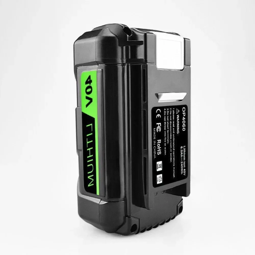 New high power lithium battery 40V 6.0Ah, for Ryobi RY40200 OP4050 OP4026, RY40430 tool battery, Ryobi lawn mower