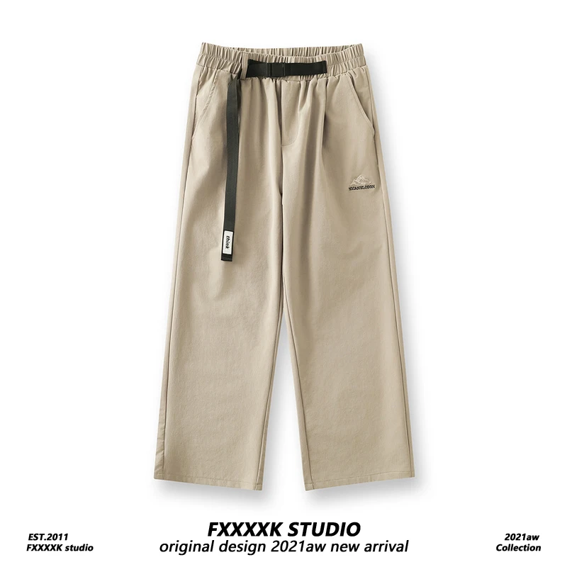 

FXK Original Straight Leg Casual Pants Men's Color Trendy High Street Loose Wide Leg Slimming Long Trousers