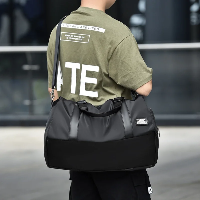 2025 New Popular Men Crossbody Nylon Shoulder Bags For Work Gym Sports High Capacity Boys Handbags With Large Pockets Zipper