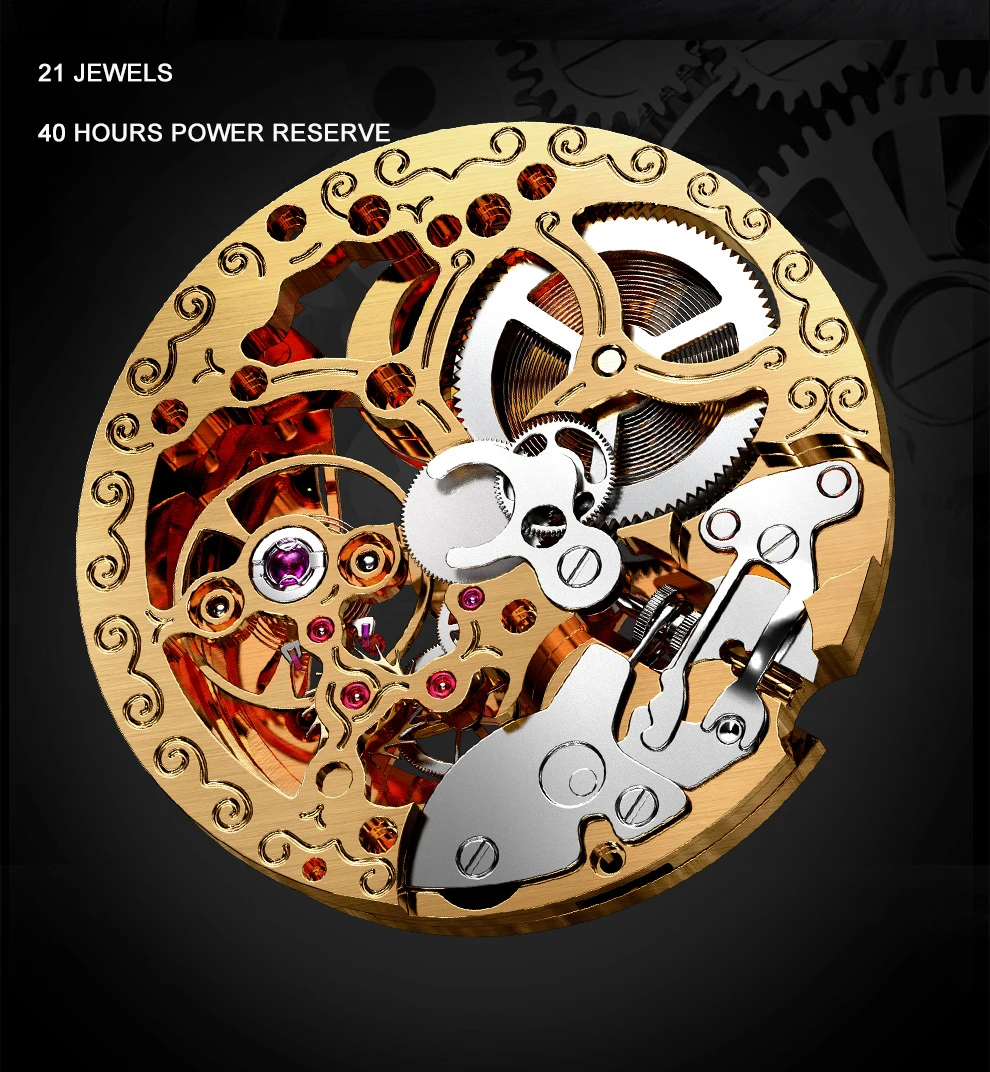 PONIGER Orologio automatico da uomo 42mm Orologio da polso meccanico sportivo Zaffiro luminoso 5ATM Quadrante scheletrato impermeabile Cinturino in caucciù