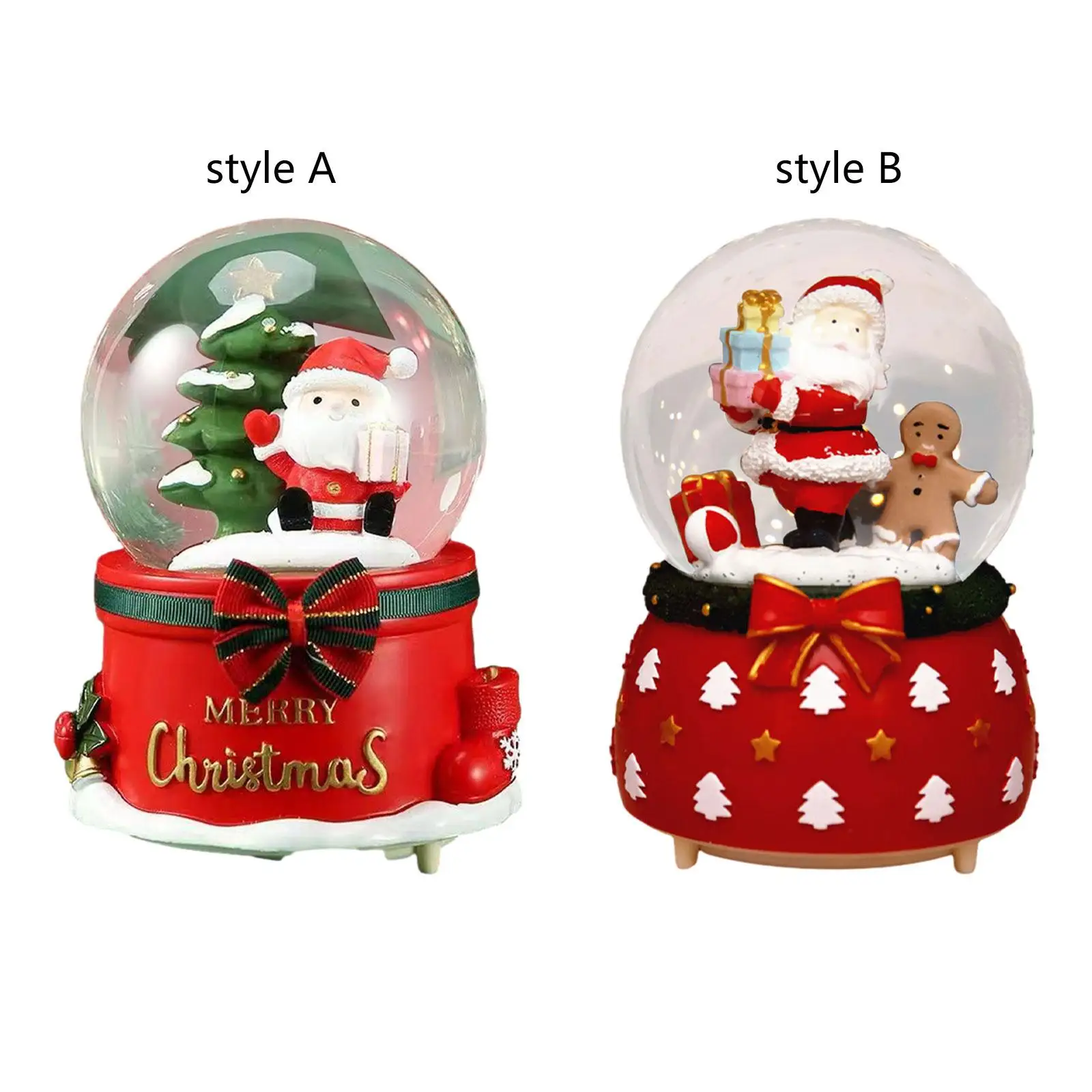 Christmas Snow Globe Lantern Home Decor for Cabinets Centerpieces Countertop