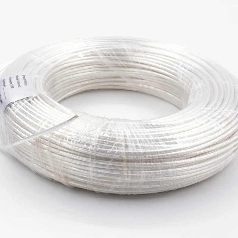 Headphone Cable 10M Hifi Wire OCC Copper Silver Plated Stranded Wire 2.0mm Square  for Earphone Wire