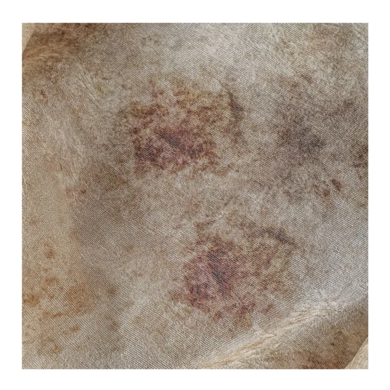 Cloud-dyed mottled tie-dyed polyester fabric artistic and plant-dyed dress designer