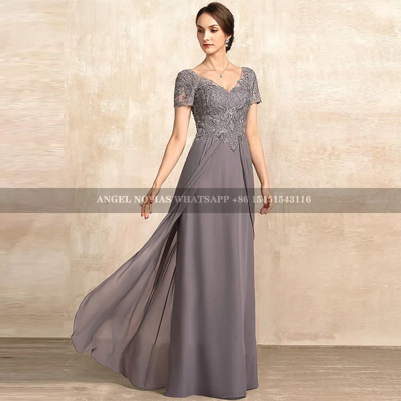 

Long Sheath Mother of the Bride Dress with Side Skirt Wedding Party Dress Vestidos De Fiestas Robes Invitee Mariage