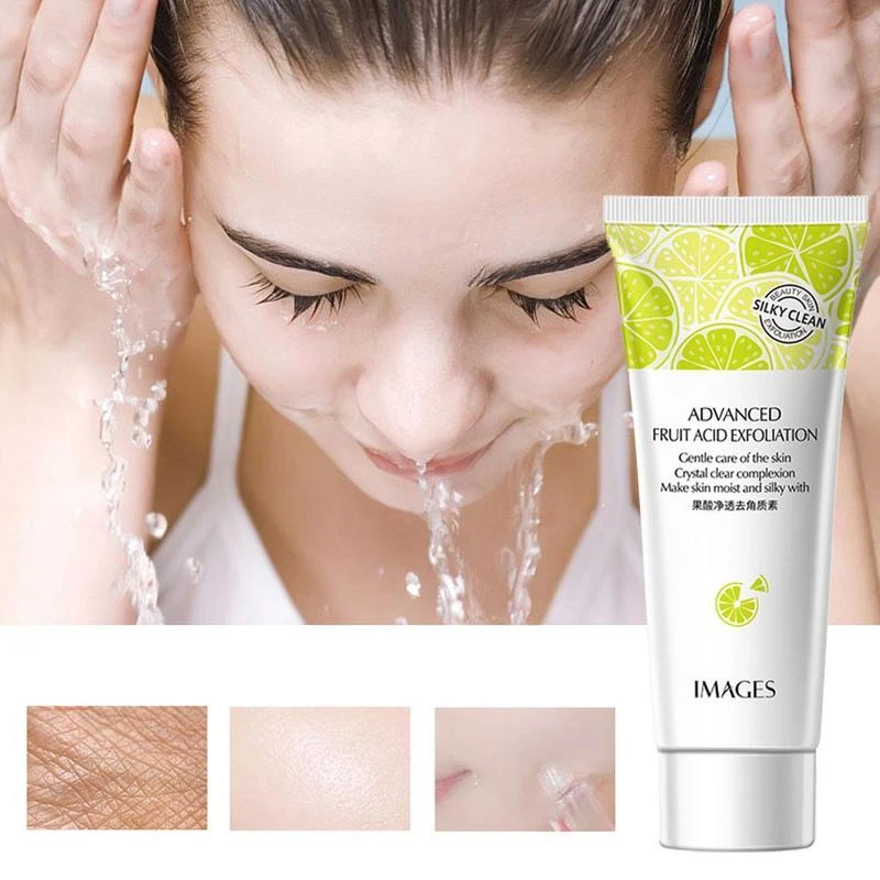 Fruitzuur Peeling Gel Gezichtsreiniging Exfoliërende Peeling Scrub Crème Diep Schoon Hydraterende Mee-eter Verwijderen Gezichtsreiniger