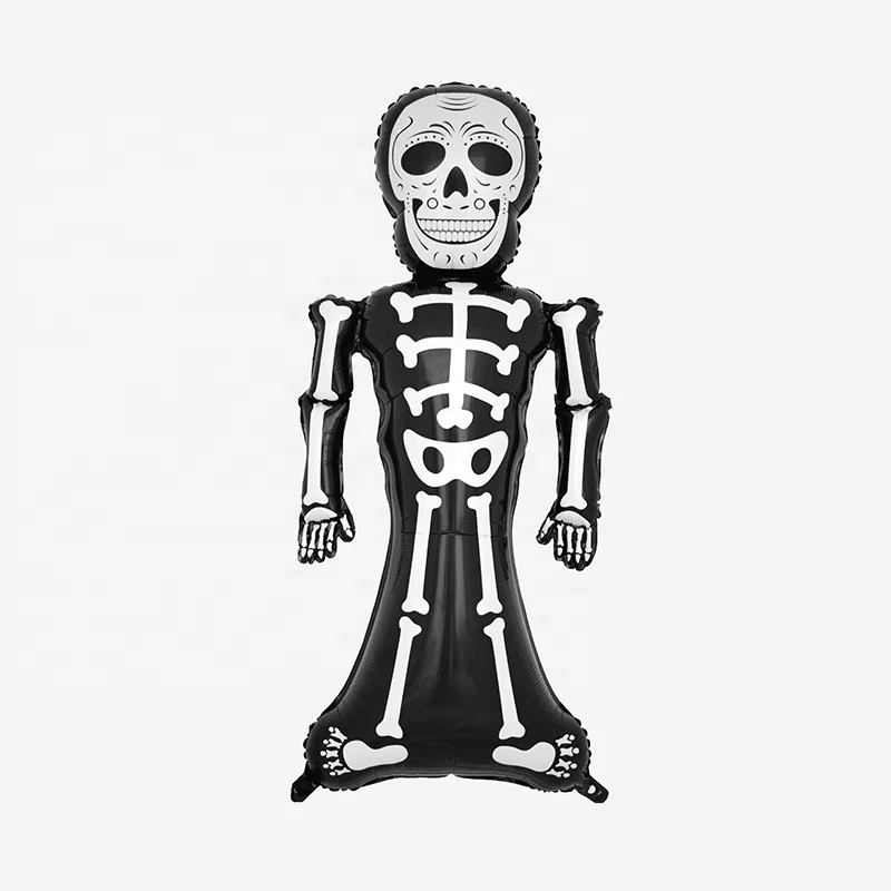 

Giant Halloween Balloons Skeleton Man Standing Foil Balloon Spooky Party Halloween Party Decorations Balloon Supplies