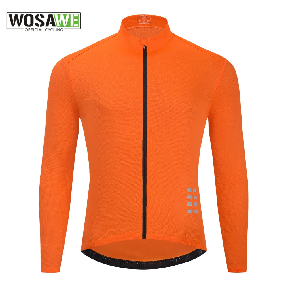 

WOSAWE Pro Team Mesh Cycling Jersey Long Sleeve Autumn Road Mtb Bicycle Jerseys Reflective Downhill Bike Wear Shirts