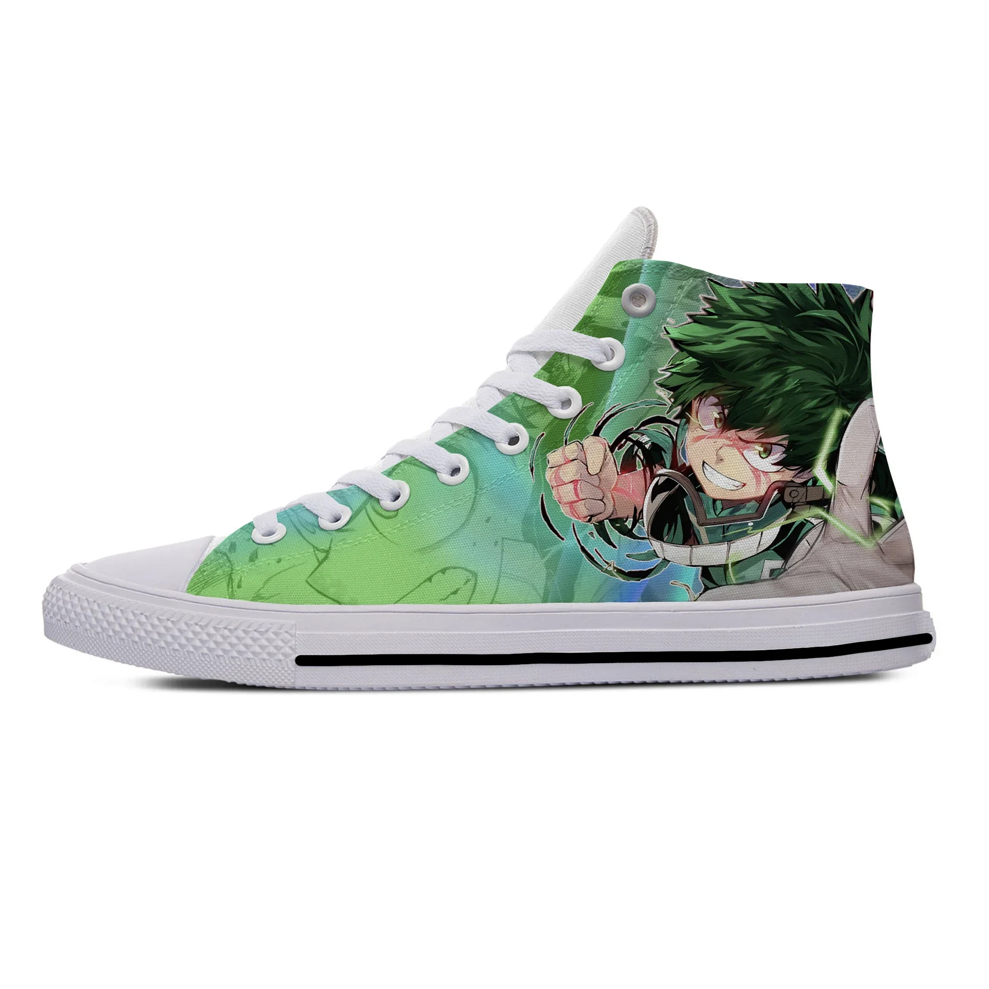 Anime My Hero Academia Midoriya Izuku Deku Hot Cool Casual Cloth Shoes High Top Harajuku Breathable 3D Print Men women Sneaker