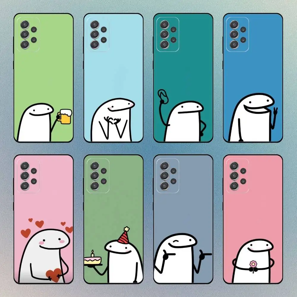 

Cute Celular Flork Funny Phone Case For Samsung S25,S24,S21,S22,S23,S30,Ultra,S20,Plus,Fe,Lite,Note,10,9,5G Black Cover