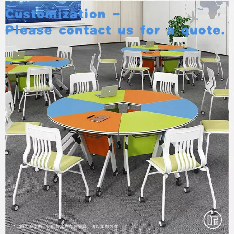 custom.School Furniture Folding Classroom College Table Mobile School Desk Student Desk