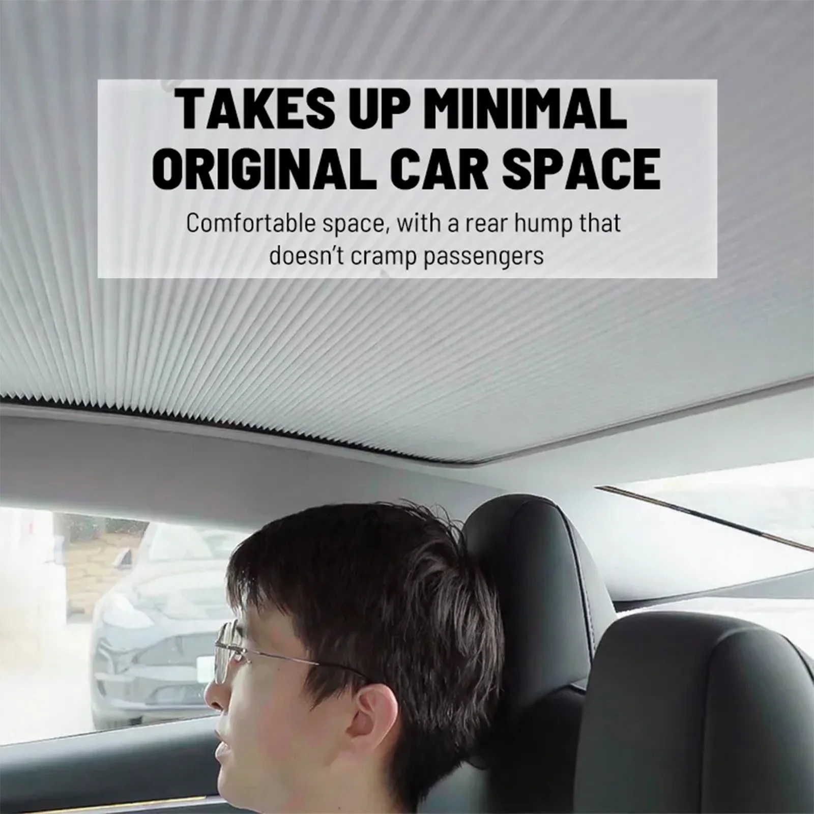 Najnowszy elektryczny, wysuwany daszek przeciwsłoneczny do Tesla Model 3 Highland 2019+, osłona dachowa, sterowanie głosowe w języku angielskim, sterowanie przyciskami, osłona przeciwsłoneczna.