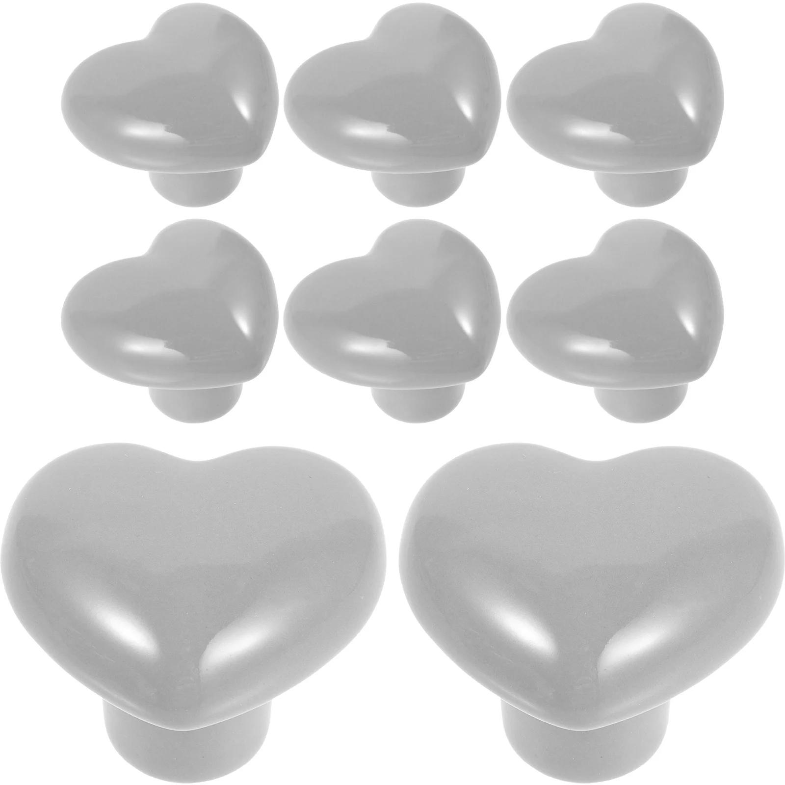 

8pcs Ceramic Cabinet Knobs Heart Shaped Drawer Wardrobe Handles Dresser Pulls Furniture Door Handles Decorative Closet Cupboard