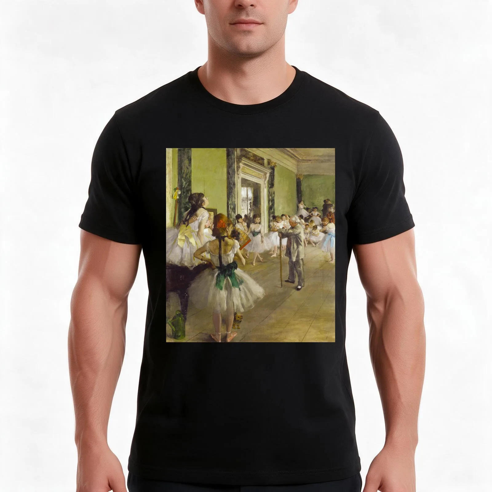 EDGAR DEGAS HD - The Ballet Class 1871 - 1874 T-Shirt Summer Casual Cotton Tee Oversized Streetwear Tops Unisex Men Women