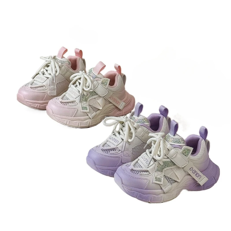 

Spring Children Boy Girls Fashion School Air Mesh Breathable Running Shoes Kid Toddler Soft Thick Sole Lightweight Running Shoes