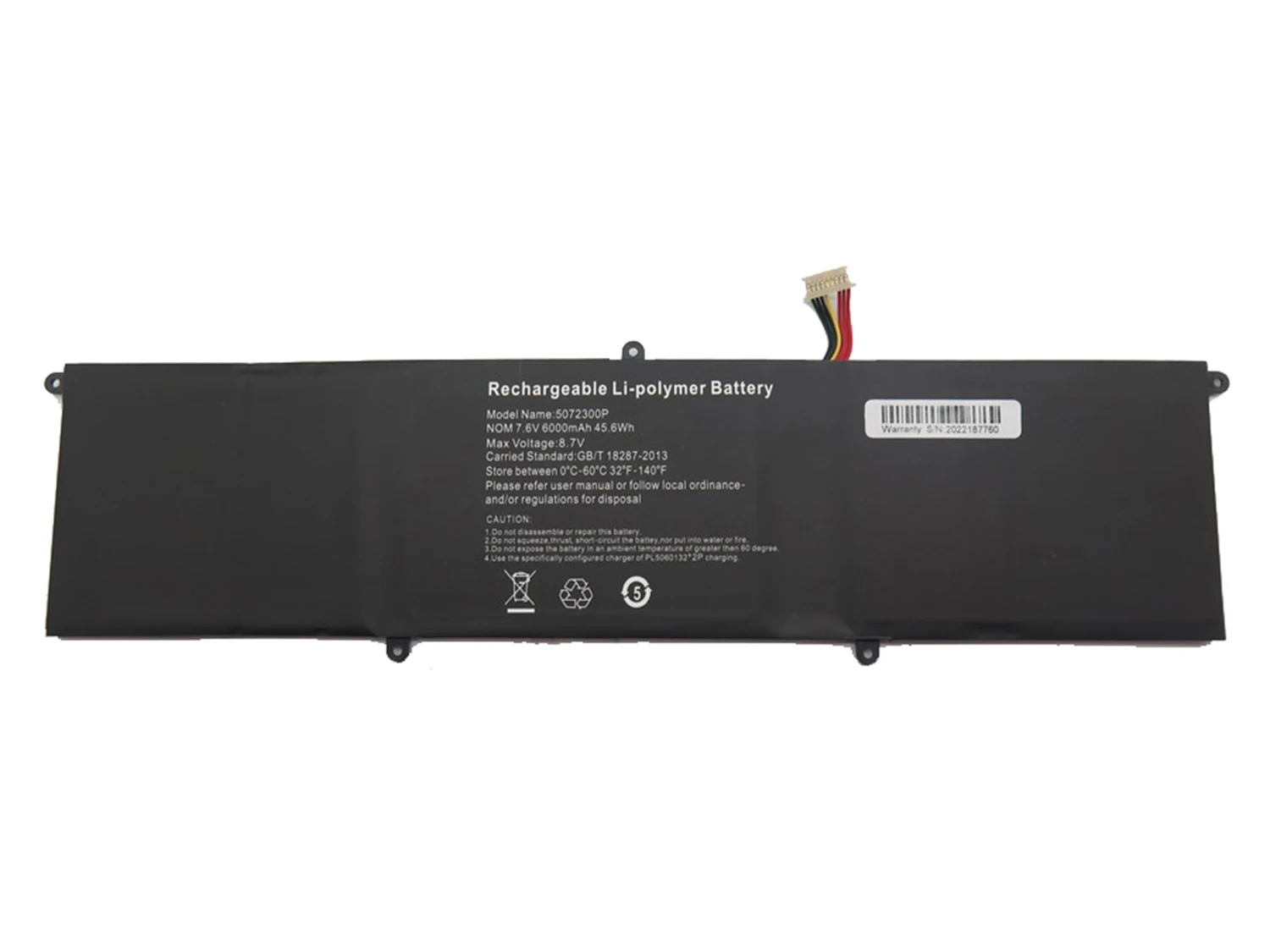 

Аккумулятор для ноутбука XUEXING K14 5072300P 7,6 В 6000 мАч 45,6 Втч 10-контактный