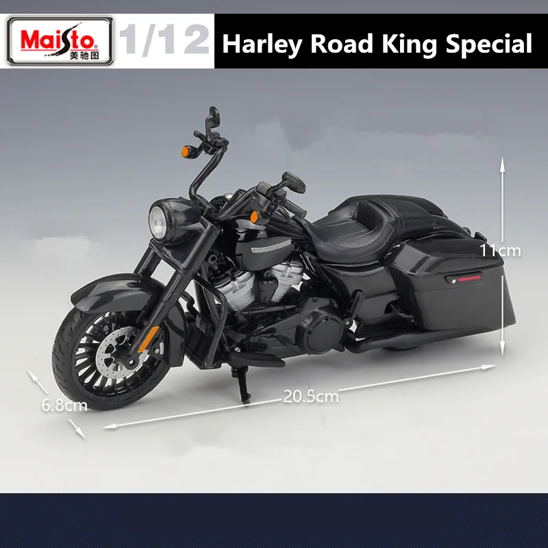 Maisto 1:12 Harley Road King Special Alloy Sports Motorcycle Model Simulation Metal Street Racing Motorcycle Model Kids Toy Gift