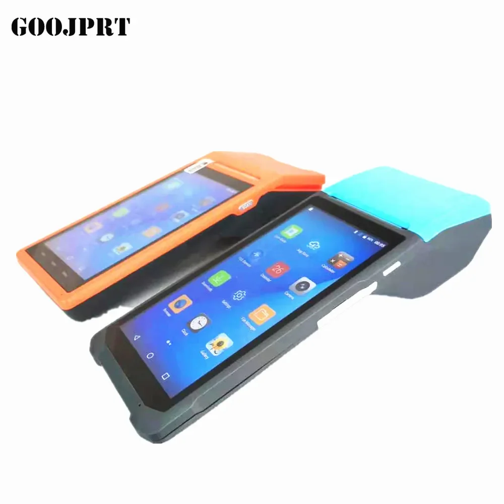 محطة نقاط البيع المتنقلة التي تعمل بنظام Android ماكينة تسجيل المدفوعات النقدية مع ذاكرة ROM 2GB + DDR 168GB، BT، wifi،، طابعة