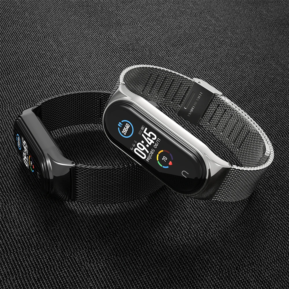 Milanese Wristband for Xiaomi Mi Band 6 5 4 3 Stainless Steel Strap for Mi Band 5 6 Bracelet on Miband 3 4 Correa Smart Watch