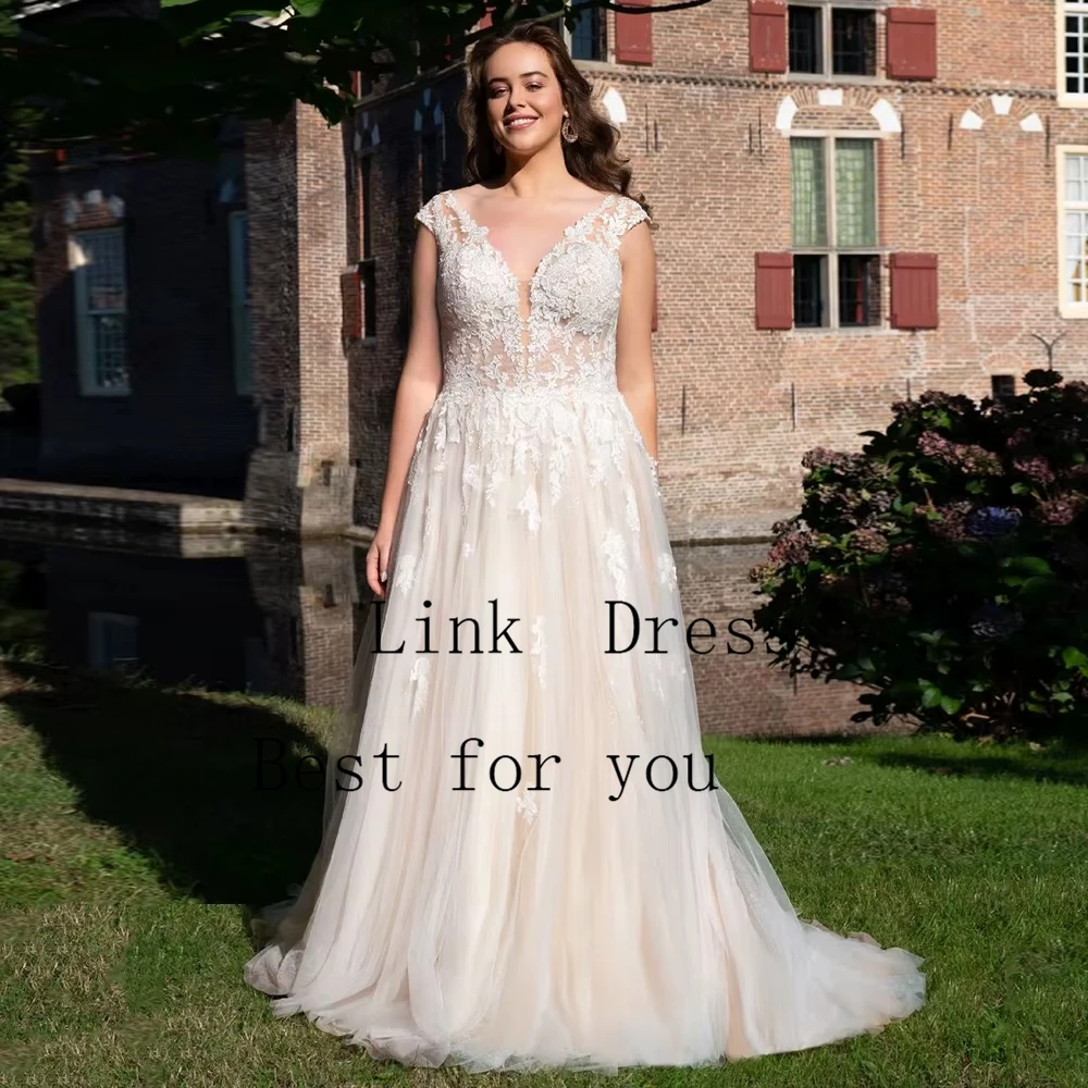 Fashion V Neck Wedding Dresses for Ladies Simple Soft Tulle Bridal Gowns Exquisite Sleeveless Vestidos De Novia New 2026 Summer