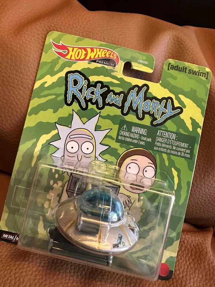 Hot Wheels Premium طبق الاصل الترفيه ريك ومورتي ريك سفينة معدنية قابلة للجمع دييكاست نموذج لعبة السيارة الهدايا