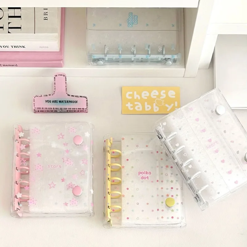 M5 PVC Folio W/Quad-Function Pages Starry Clip-On System for Card Decor Scrapbook Ecosystem Small Binder Photocards Photo Album