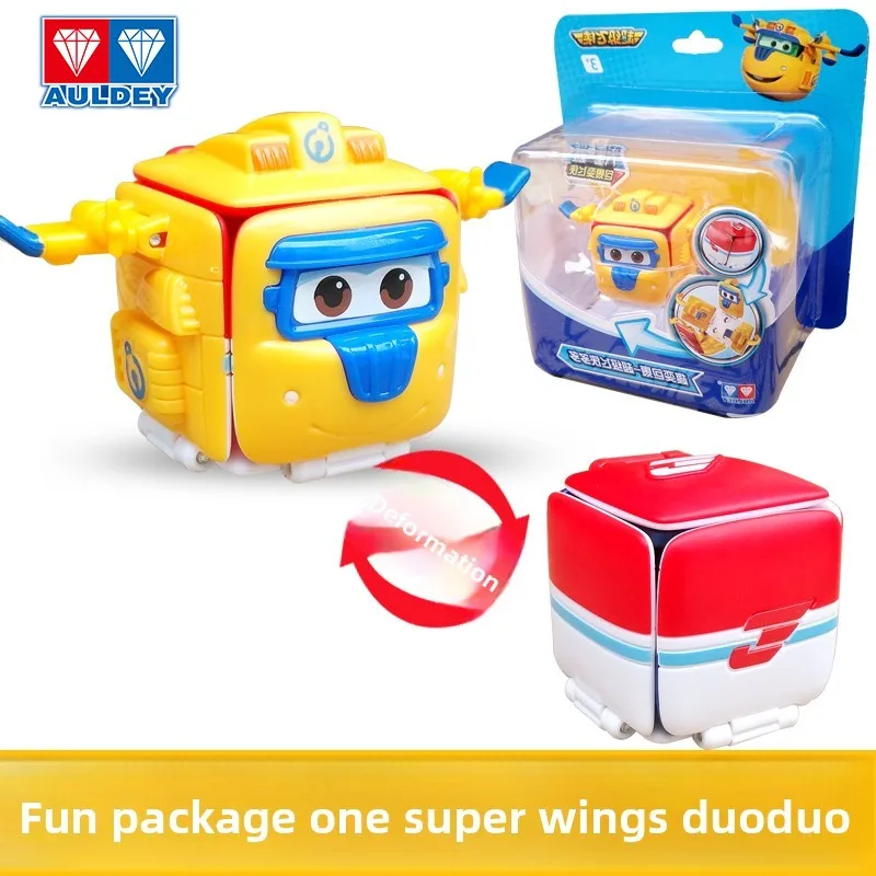 Super asas caixa de pacote divertido jett robô deslizante onekey função deformação crianças iluminação interativa brinquedo aprendizagem robô