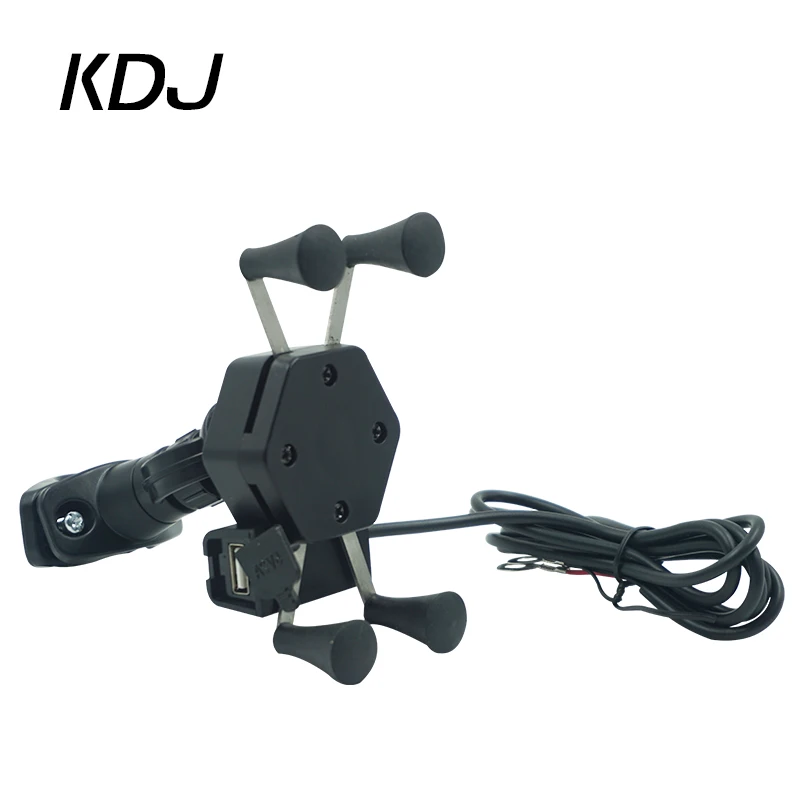 

Universal Motorcycle Mobile Phone Holder with USB Charger Motorbike Bike Handlebar Stand Mount Bracket For iPhone HUAWEI