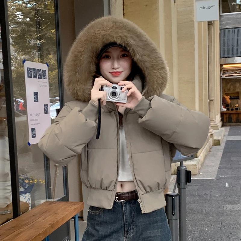 女性用ジャケット フード付き カジュアル 秋冬 暖かい ゆったり 厚手 ショート アウター