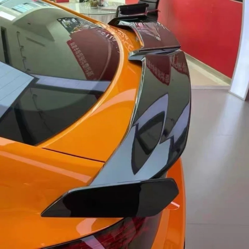 

For Universal Sedan Cars Glossy Paint Big Spoiler No Drill Adhesive Installation Racing Style Car Styling Exterior Accessories