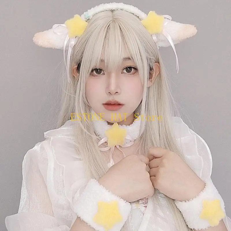 49mf Cosplay Hairhoop Festival cabelos orelha Festival cabeça Lolitastyle Costom Acessórios Girl feminina